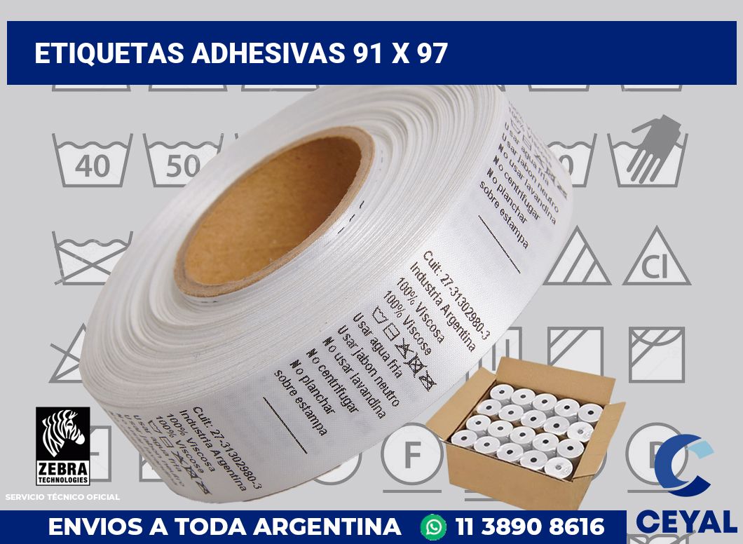 etiquetas adhesivas 91 x 97