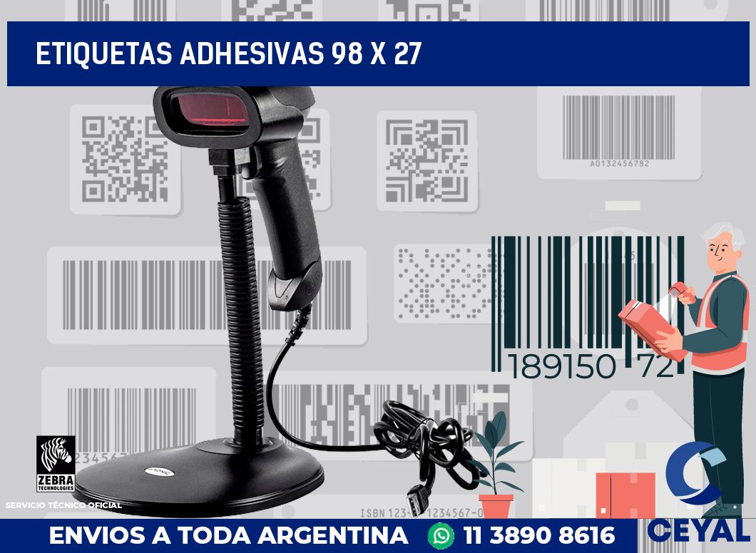 etiquetas adhesivas 98 x 27