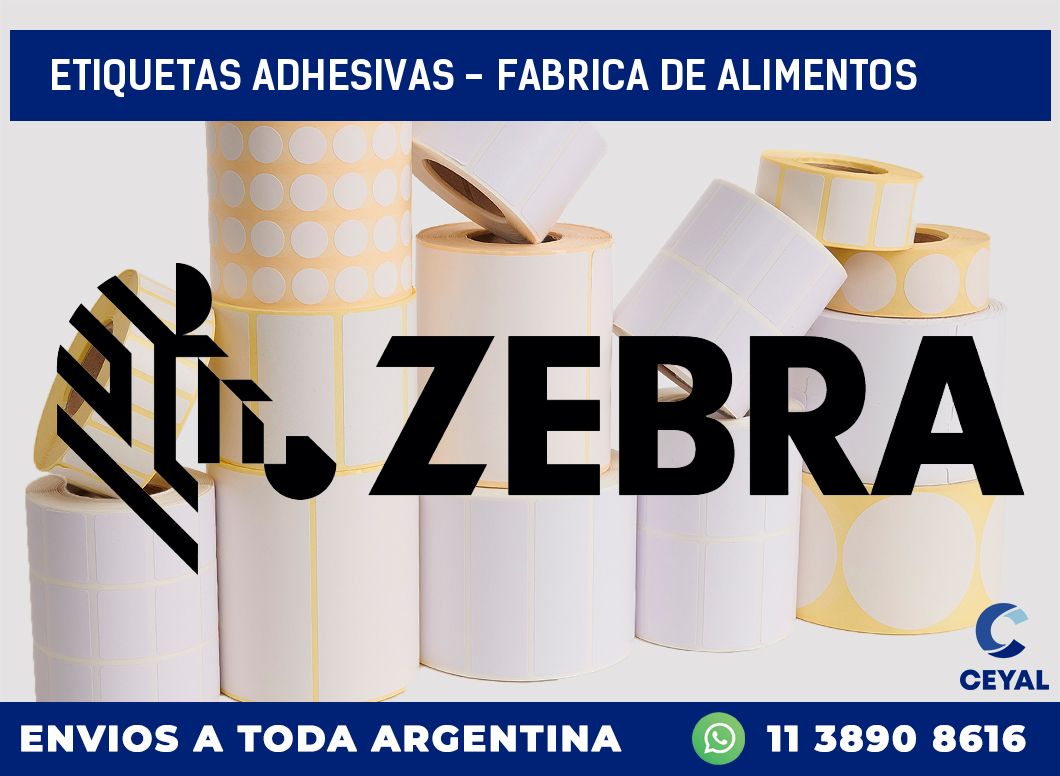 etiquetas adhesivas - fabrica de alimentos