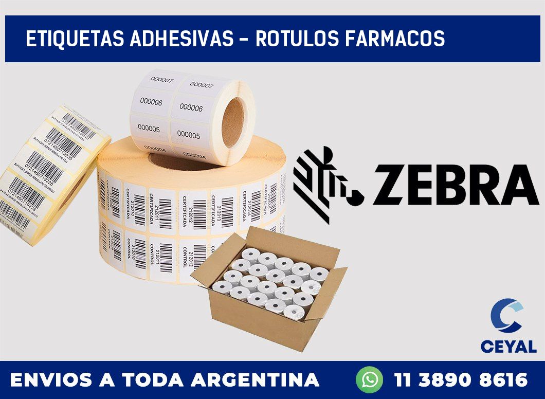etiquetas adhesivas - rotulos farmacos