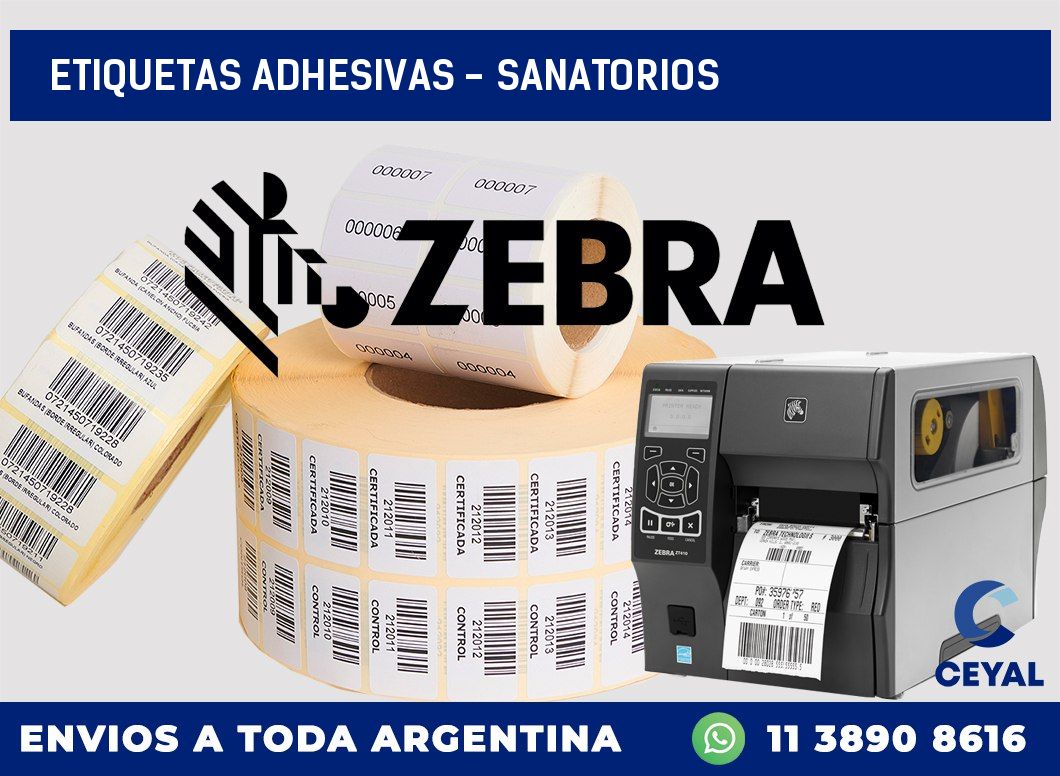 etiquetas adhesivas - sanatorios