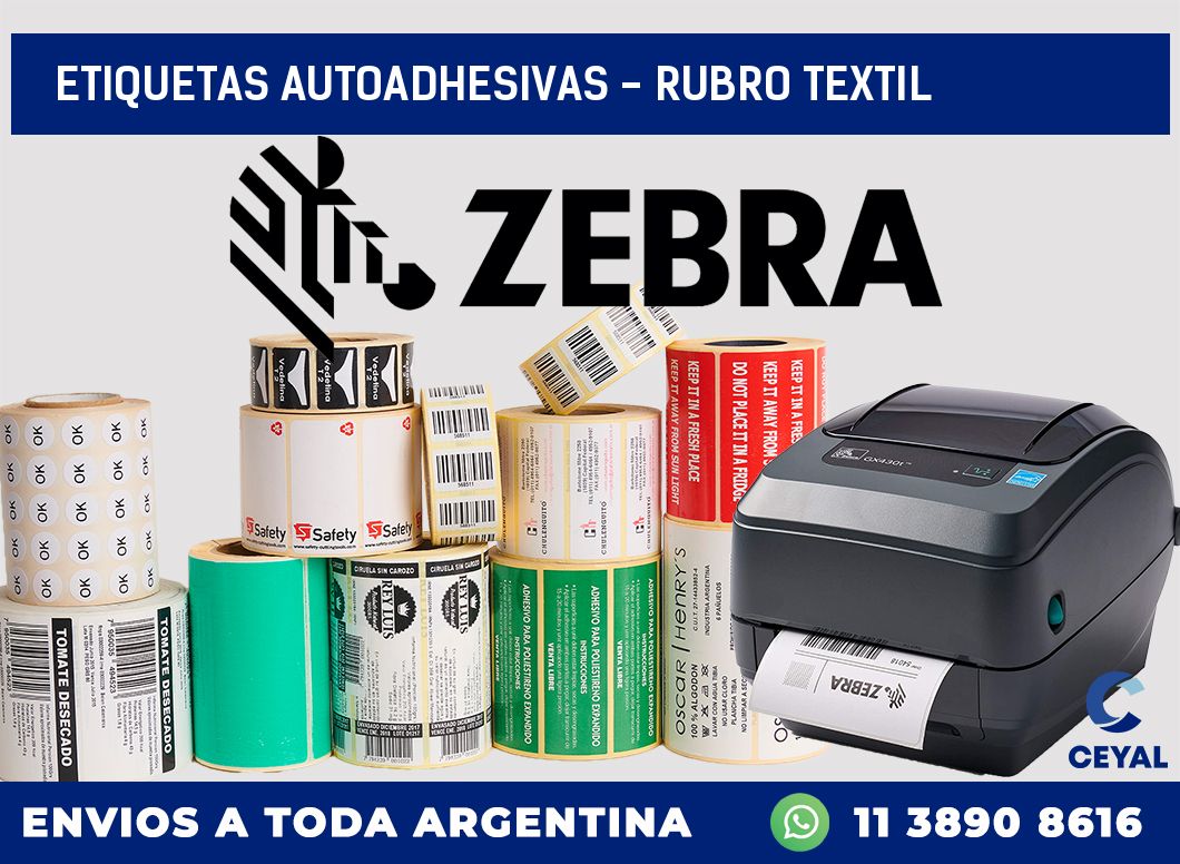 etiquetas autoadhesivas – rubro textil