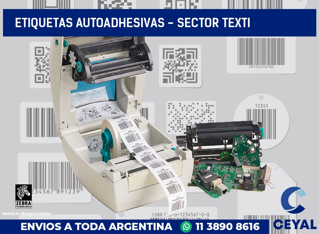 etiquetas autoadhesivas - sector texti