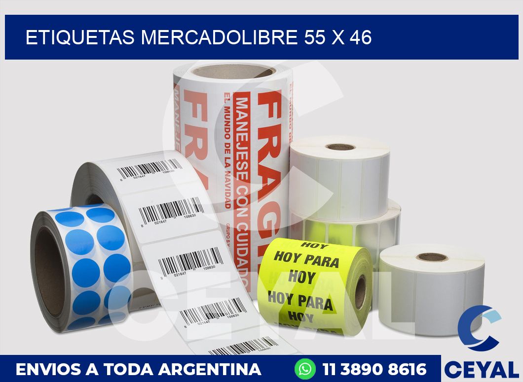 etiquetas mercadolibre 55 x 46