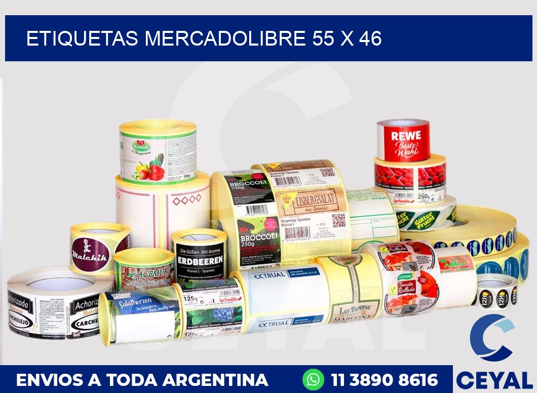 etiquetas mercadolibre 55 x 46