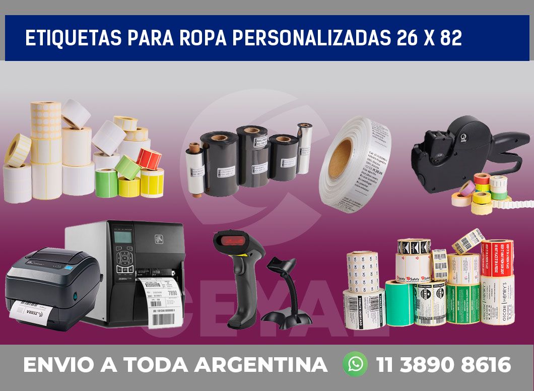 etiquetas para ropa personalizadas 26 x 82