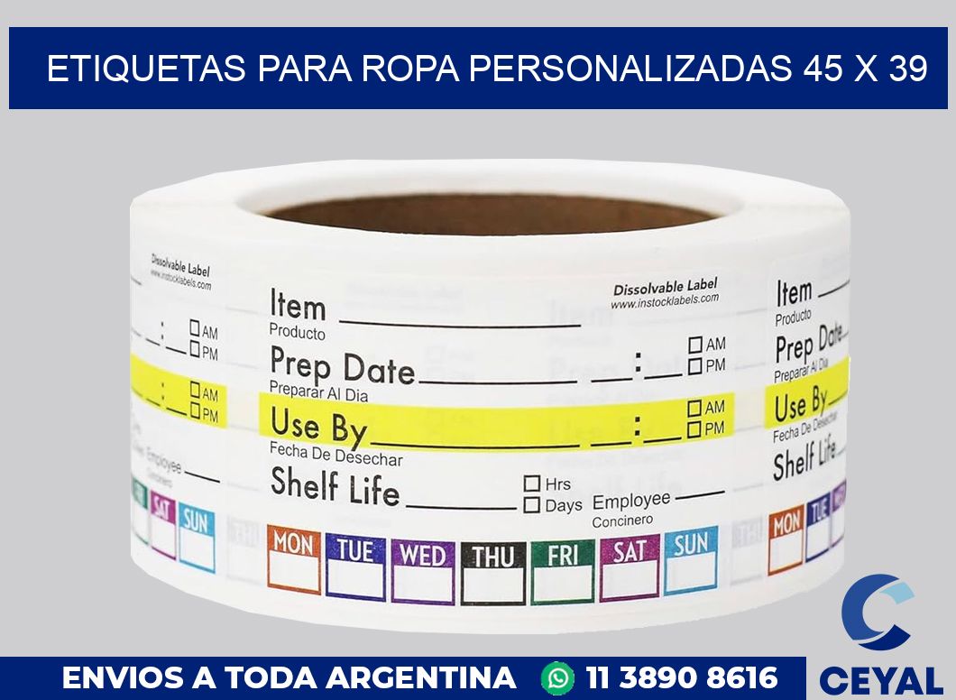 etiquetas para ropa personalizadas 45 x 39