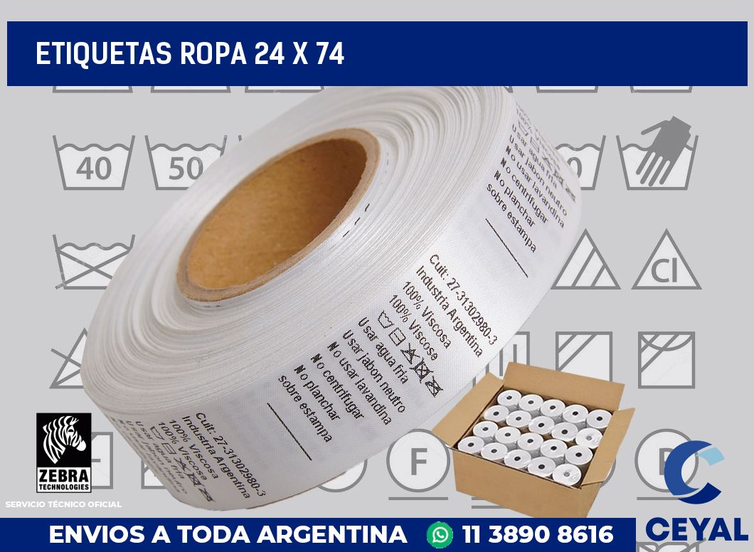 etiquetas ropa 24 x 74