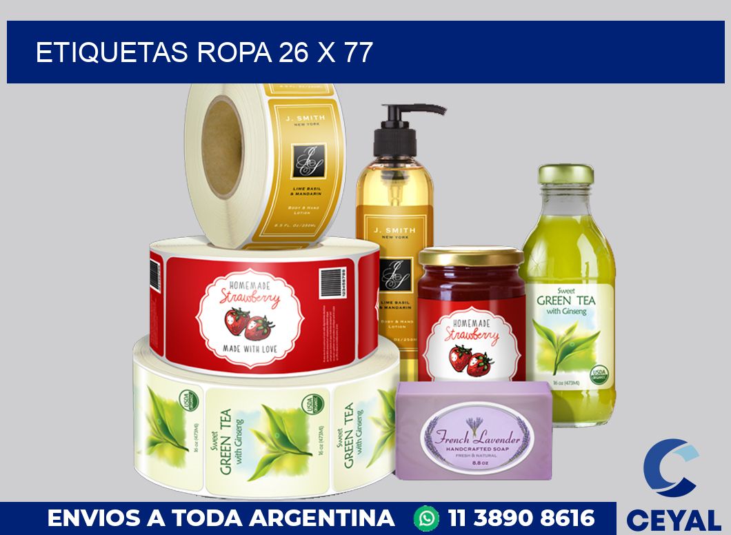 etiquetas ropa 26 x 77