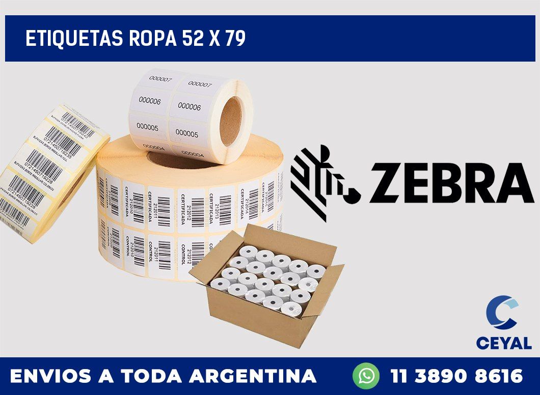 etiquetas ropa 52 x 79