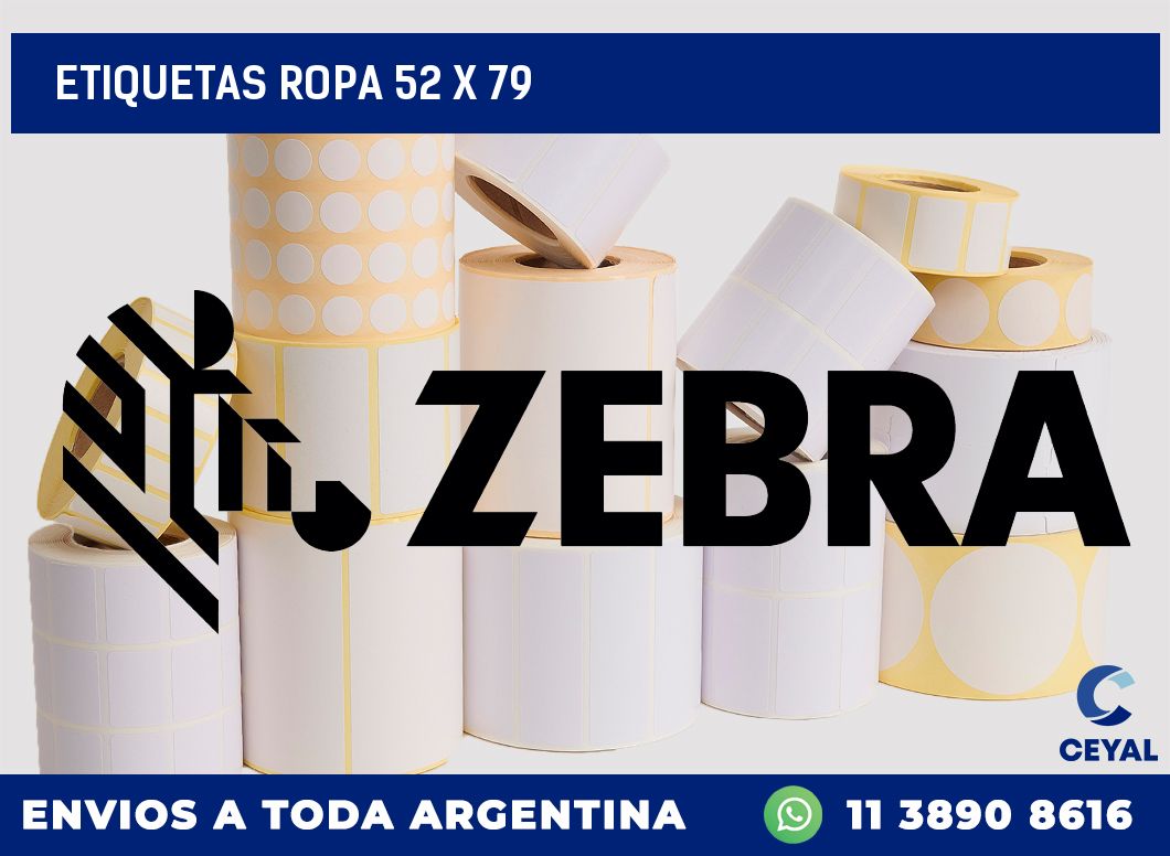etiquetas ropa 52 x 79