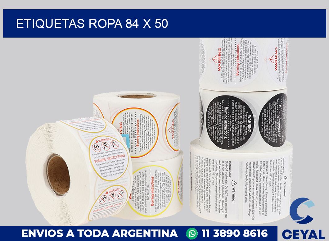 etiquetas ropa 84 x 50