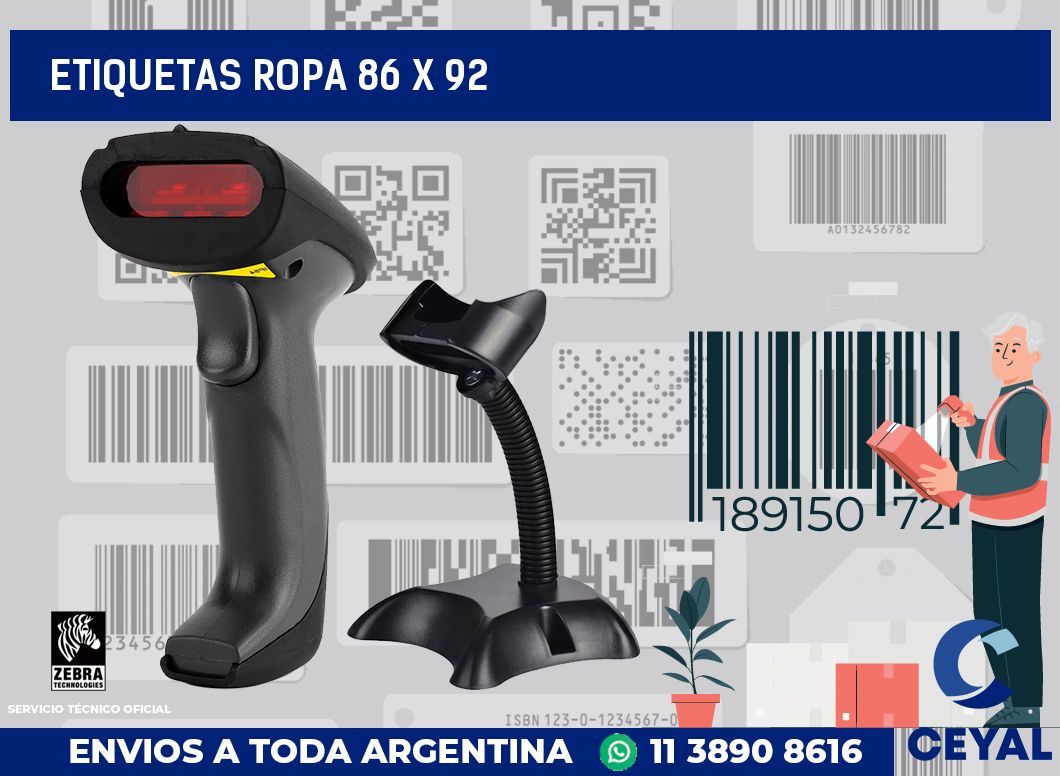 etiquetas ropa 86 x 92