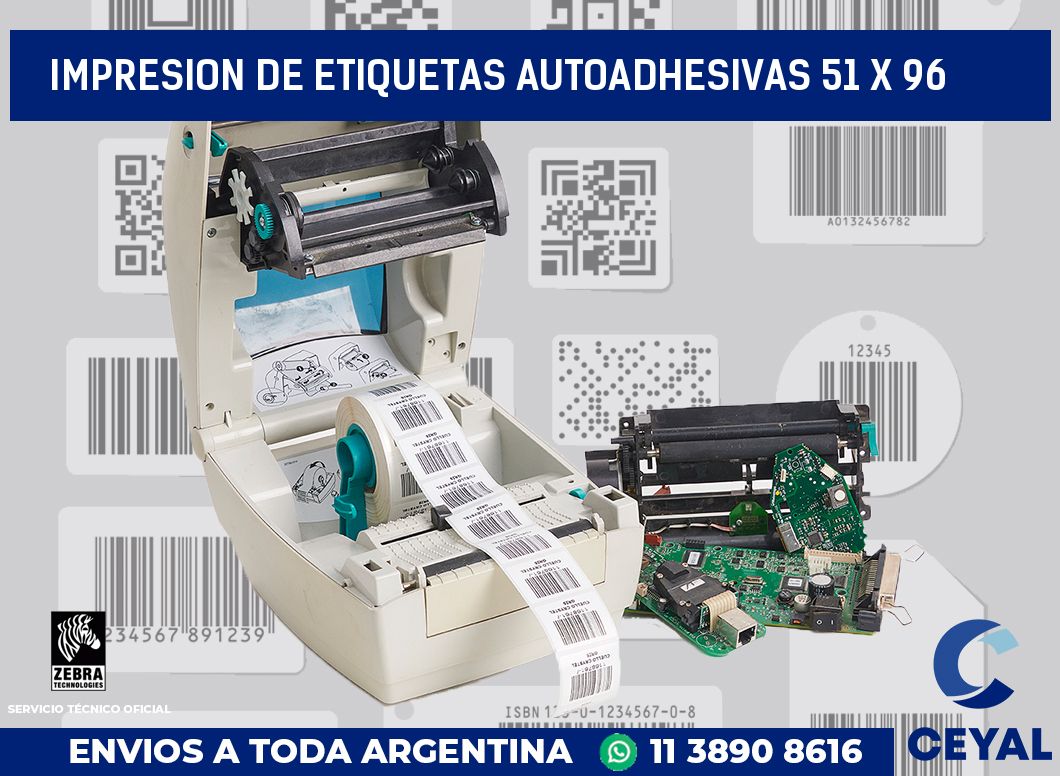 impresion de etiquetas autoadhesivas 51 x 96