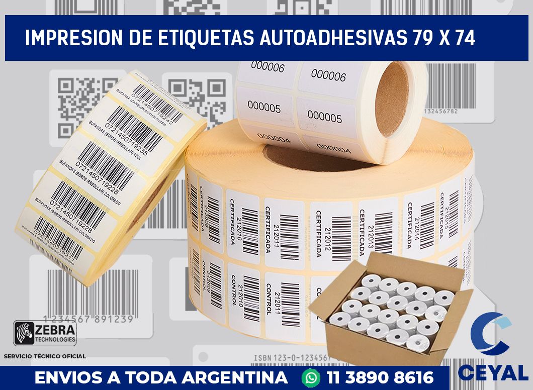 impresion de etiquetas autoadhesivas 79 x 74
