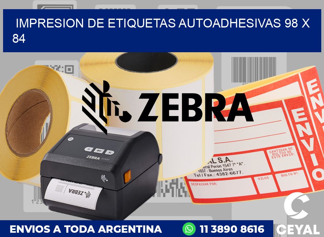 impresion de etiquetas autoadhesivas 98 x 84