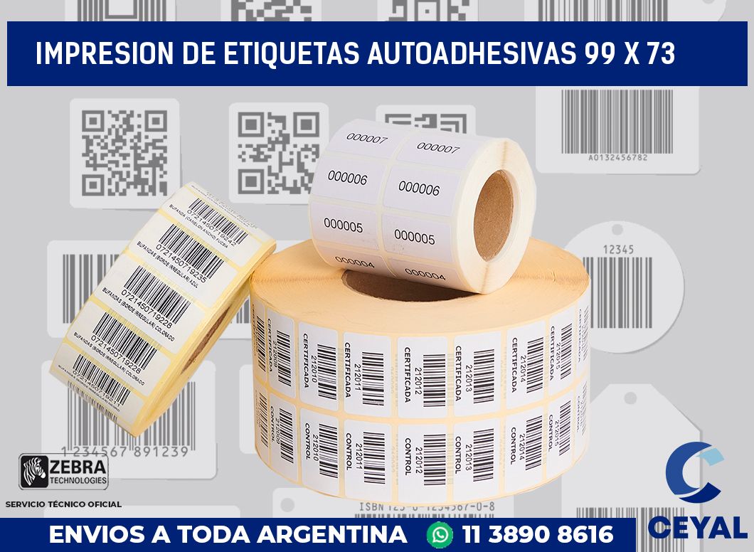 impresion de etiquetas autoadhesivas 99 x 73