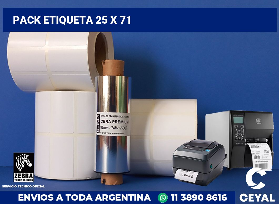 pack etiqueta 25 x 71