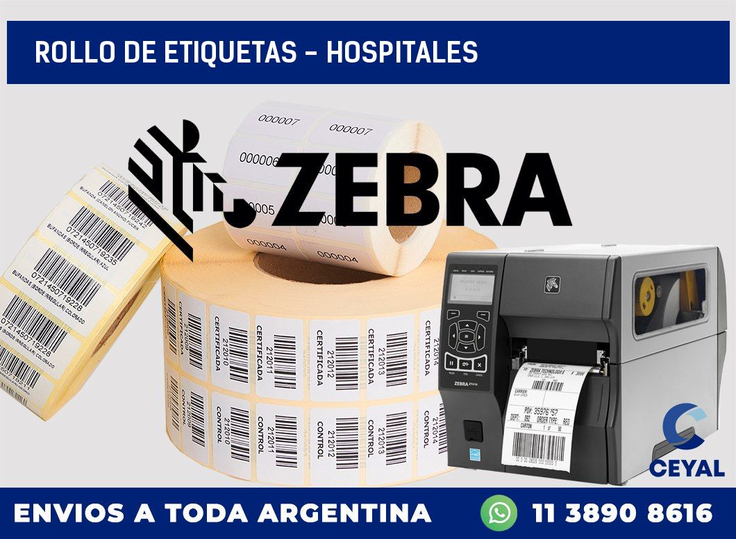 rollo de etiquetas - Hospitales