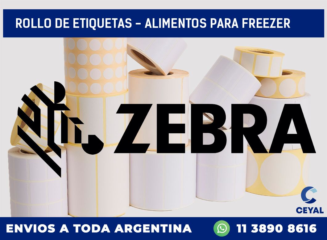 rollo de etiquetas - alimentos para freezer