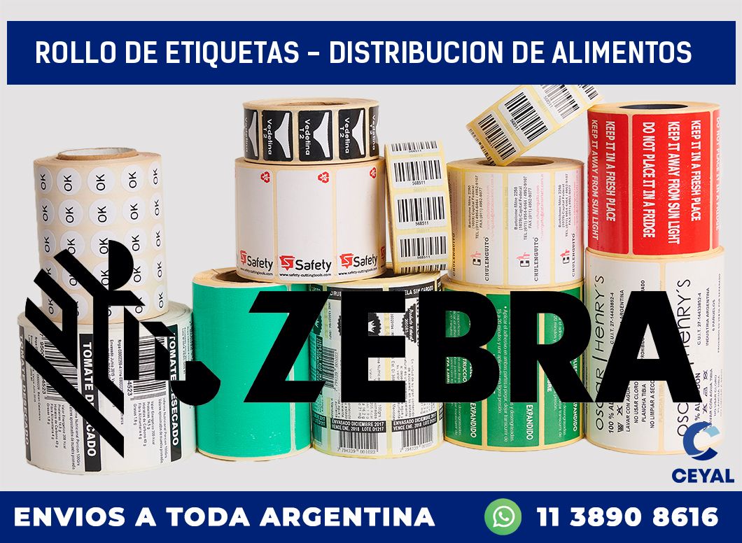 rollo de etiquetas – distribucion de alimentos
