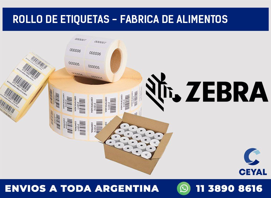 rollo de etiquetas – fabrica de alimentos