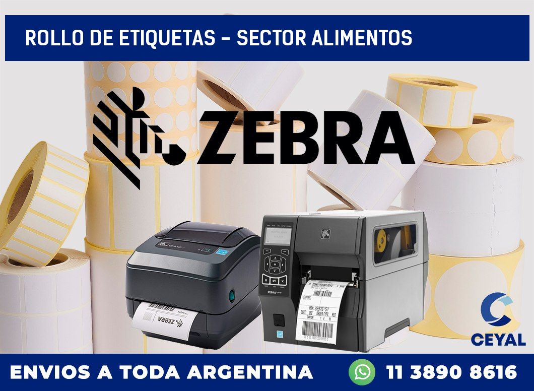 rollo de etiquetas - sector alimentos