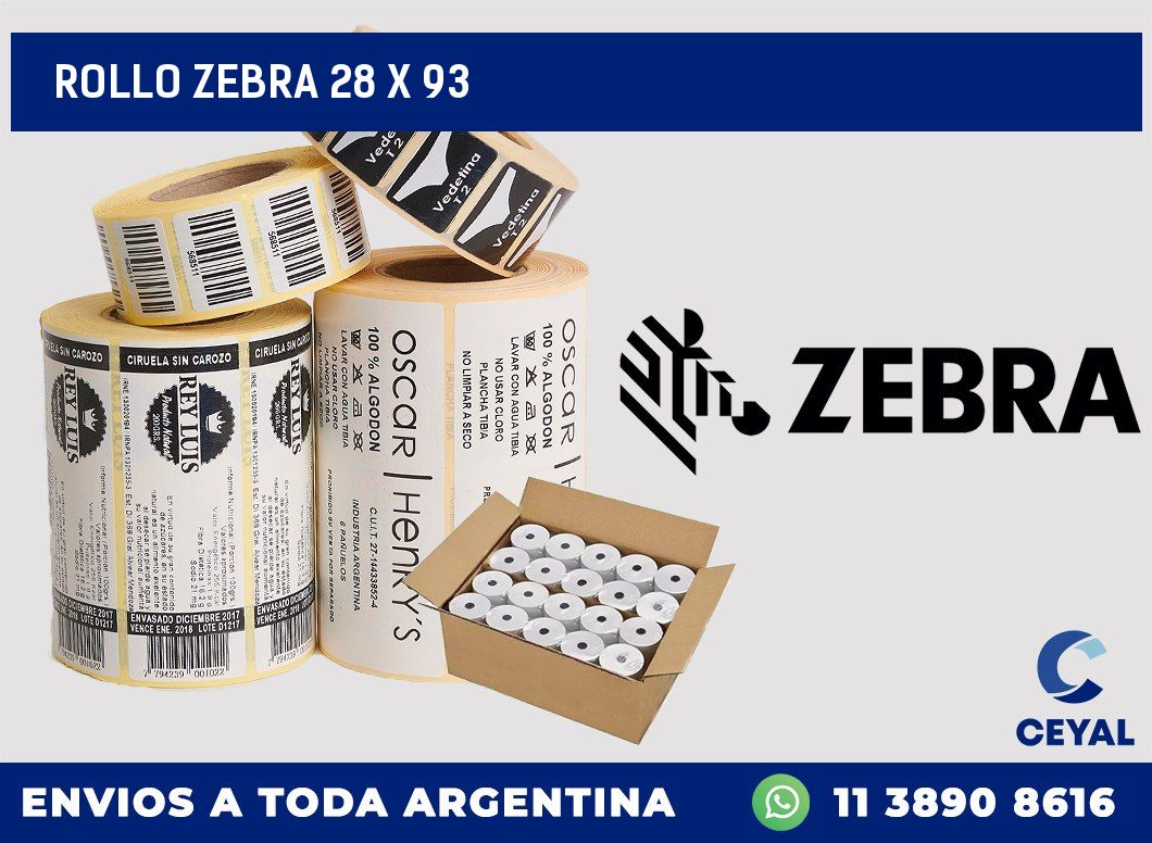 rollo zebra 28 x 93