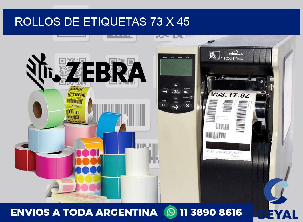rollos de etiquetas 73 x 45