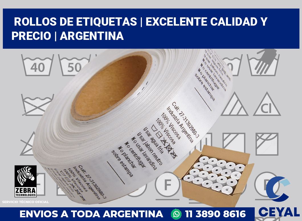 rollos de etiquetas | Excelente calidad y precio | Argentina