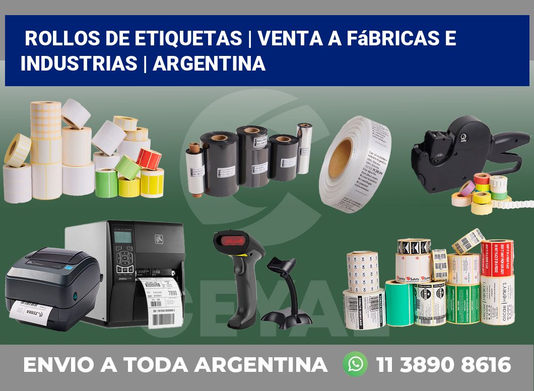 rollos de etiquetas | Venta a fábricas e industrias | Argentina