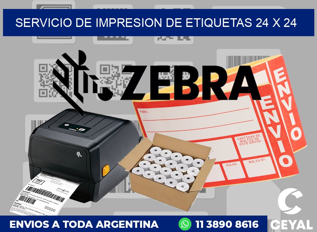 servicio de impresion de etiquetas 24 x 24
