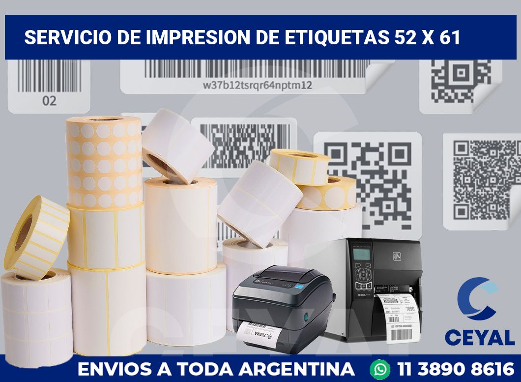 servicio de impresion de etiquetas 52 x 61