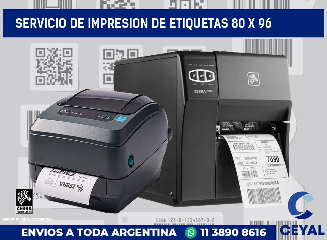 servicio de impresion de etiquetas 80 x 96