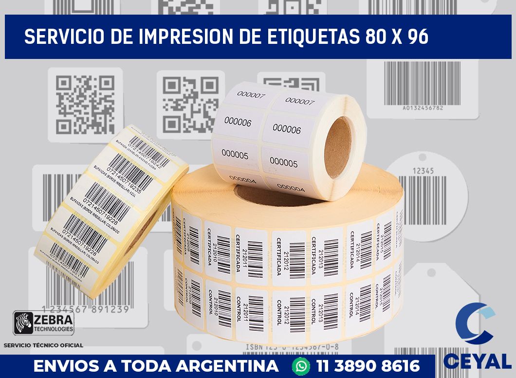 servicio de impresion de etiquetas 80 x 96