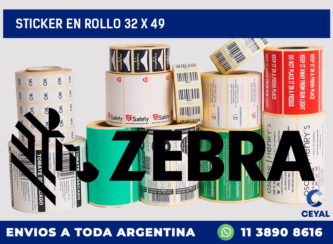 sticker en rollo 32 x 49