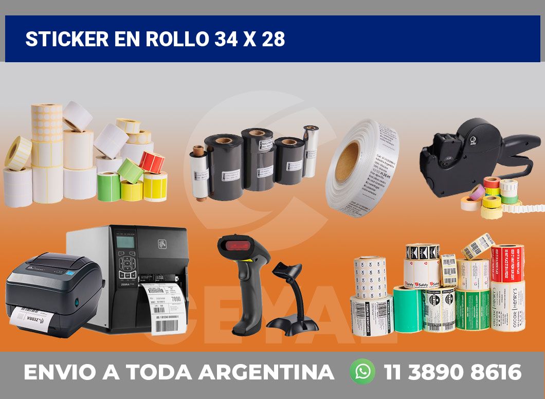 sticker en rollo 34 x 28