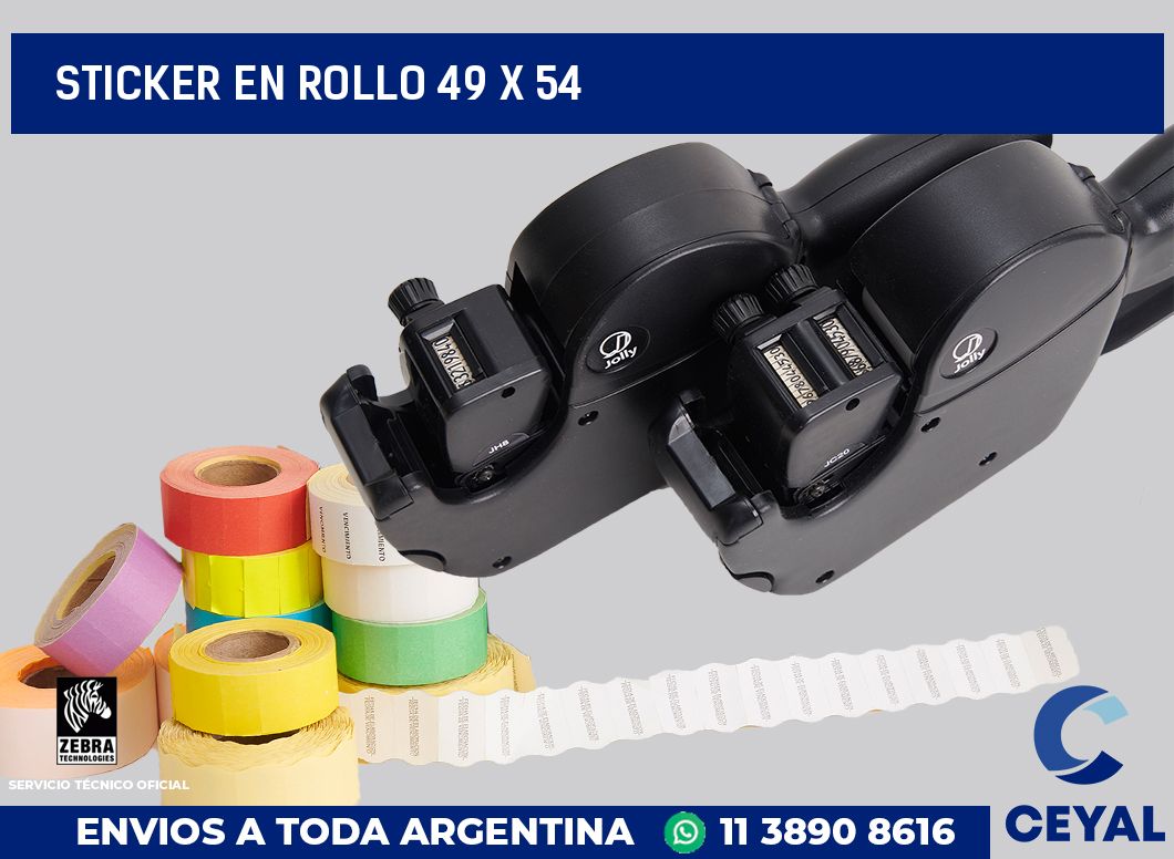 sticker en rollo 49 x 54