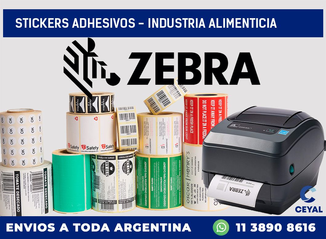 stickers adhesivos – Industria alimenticia