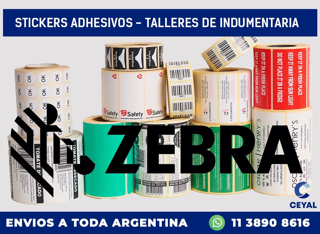 stickers adhesivos - Talleres de indumentaria