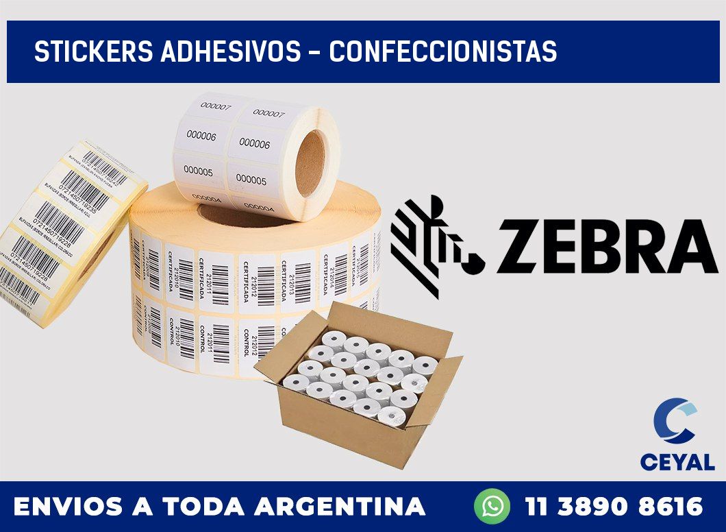 stickers adhesivos - confeccionistas