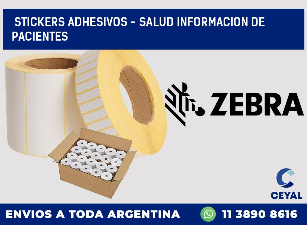 stickers adhesivos – salud informacion de pacientes