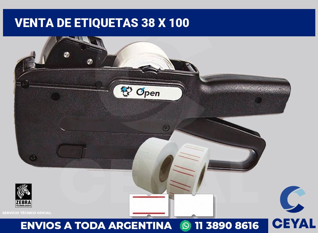 venta de etiquetas 38 x 100