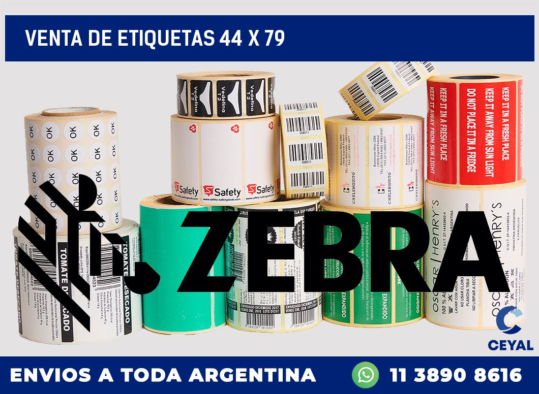 venta de etiquetas 44 x 79