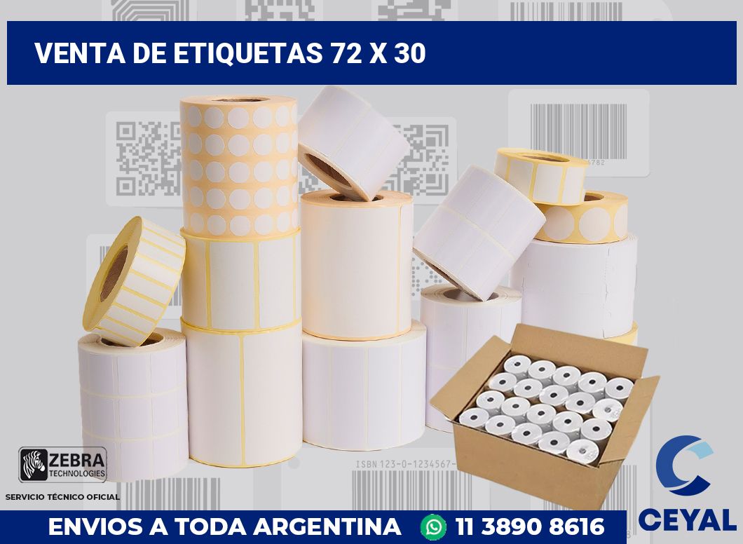 venta de etiquetas 72 x 30