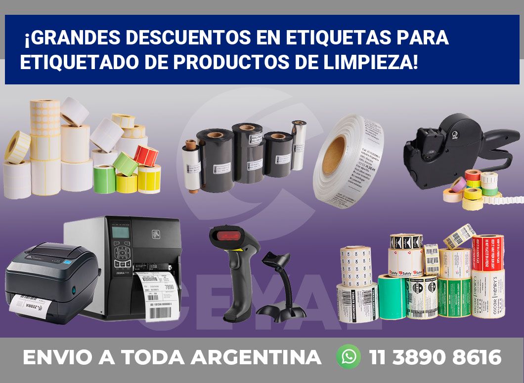 ¡Grandes Descuentos en Etiquetas para Etiquetado de Productos de Limpieza!
