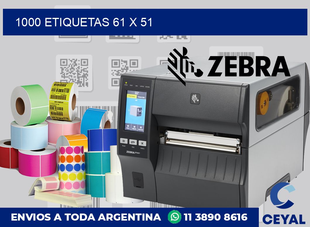 1000 etiquetas 61 x 51