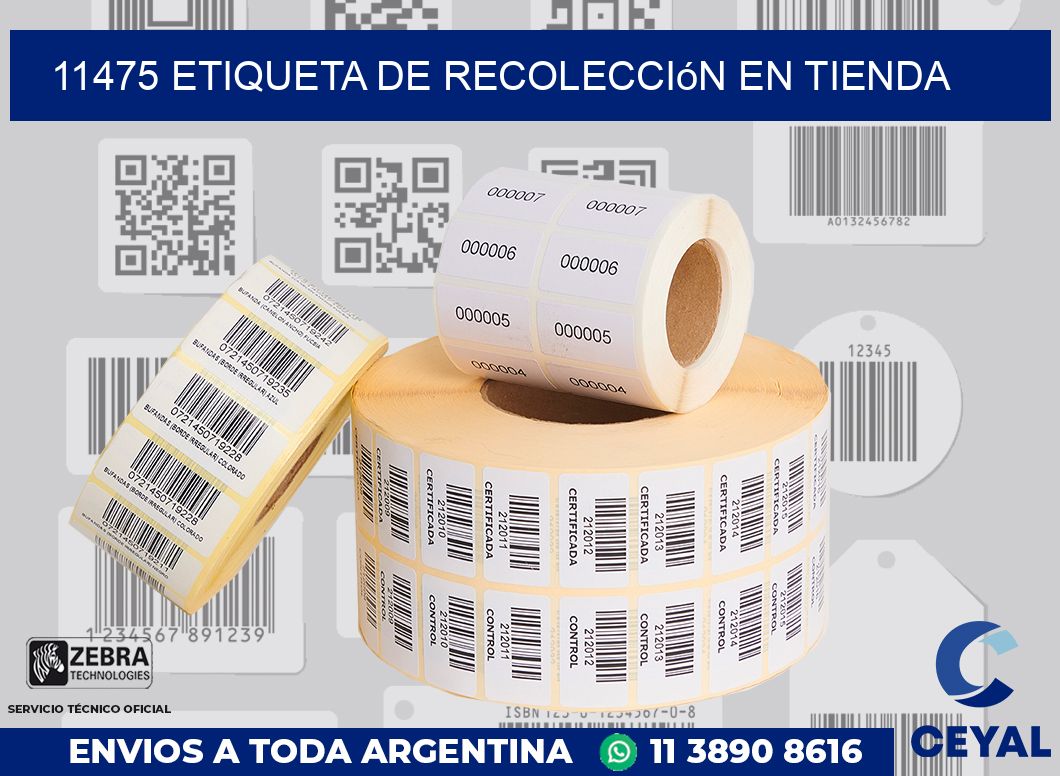11475 Etiqueta de recolección en tienda