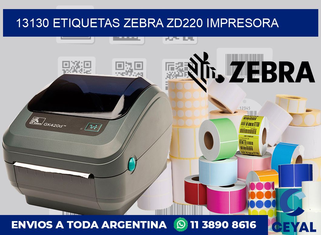 13130 etiquetas Zebra zd220 impresora
