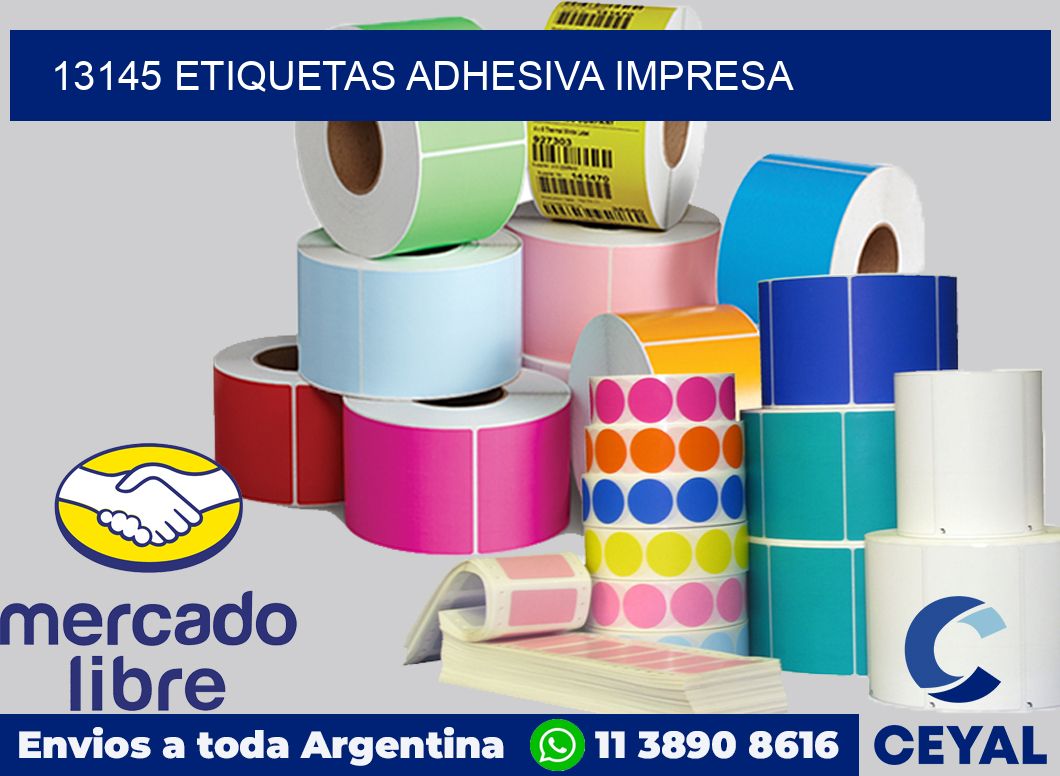 13145 etiquetas adhesiva impresa